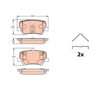 TRW GDB2277 KIT PASTIGLIE FRENO, FRENO A DISCO
