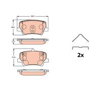 TRW GDB2277 Kit pastiglie freno, Freno a disco per VOLVO