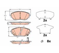 TRW GDB2290 Kit pastiglie freno, Freno a disco per TOYOTA