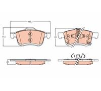 TRW GDB2305 Kit pastiglie freno, Freno a disco per FIAT