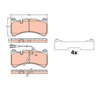 TRW GDB2306 Kit pastiglie freno, Freno a disco per ALFA ROMEO