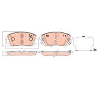 TRW GDB2308 Kit pastiglie freno, Freno a disco per HYUNDAI,KIA
