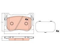 TRW GDB2311 Kit pastiglie freno, Freno a disco per HYUNDAI