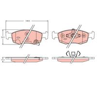 TRW GDB2350 Kit pastiglie freno, Freno a disco per FIAT,LANCIA