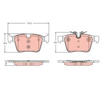 TRW Kit pastiglie freno, Freno a disco GDB2351