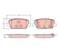 TRW GDB2359 Kit pastiglie freno, Freno a disco per HYUNDAI