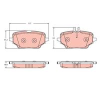 TRW GDB2381 Kit pastiglie freno, Freno a disco per MERCEDES-BENZ