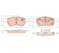 TRW GDB2383 Kit pastiglie freno, Freno a disco per MG