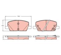 TRW GDB2407 Kit pastiglie freni