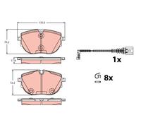 TRW GDB2412 Kit pastiglie freno, Freno a disco per VW