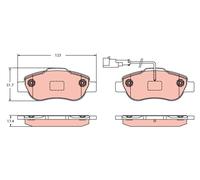 TRW GDB2415 Kit pastiglie freno, Freno a disco per FORD