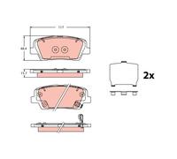 TRW GDB2429 Kit pastiglie freno, Freno a disco per KIA