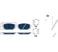 TRW GDB2495BTE Kit pastiglie freno, Freno a disco per HYUNDAI,KIA