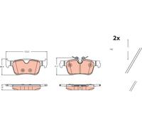 Pastiglie freno GDB2499 TRW per VOLVO V90 II Familiare S90 II XC60 II V60 II