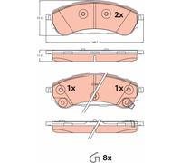 TRW GDB2529 Kit pastiglie freni