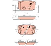 TRW GDB2546 Kit pastiglie freno, Freno a disco per NISSAN
