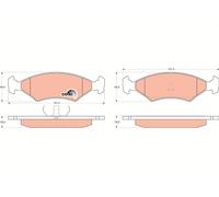 TRW GDB255 Kit pastiglie freno, Freno a disco per FORD,MAZDA,PANTHER,SOUEAST,TVR