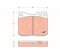 TRW GDB264 Kit pastiglie freni
