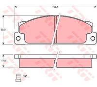 TRW GDB296 Kit pastiglie freni