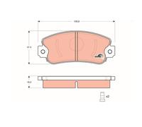 TRW GDB297 Pastiglie Freno Ceppi Freno Frontale per Fiat Lancia Seat Autobianchi