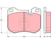 TRW GDB309 Kit pastiglie freni Anteriore per PORSCHE 944 924 Coupe 928 Coupe