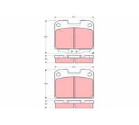 TRW GDB3104 Kit pastiglie freno, Freno a disco per MITSUBISHI