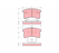 Set di pastiglie freno TRW GDB3126, anteriore