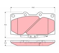 TRW GDB3131 Kit pastiglie freno, Freno a disco per NISSAN