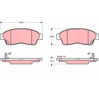 TRW GDB3147 Kit pastiglie freno, Freno a disco per TOYOTA