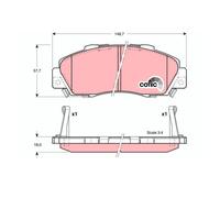 TRW GDB3177 Pastiglie Freno Anteriore per Honda
