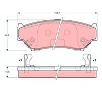 TRW GDB3182 Kit pastiglie freno, Freno a disco per SUZUKI