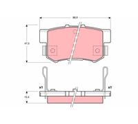 Set di pastiglie freno TRW GDB3191, posteriore