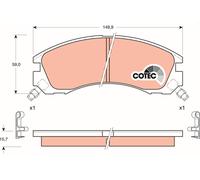 TRW GDB3200 Kit pastiglie freno, Freno a disco per MITSUBISHI