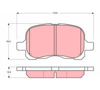TRW GDB3204 Kit pastiglie freno, Freno a disco per TOYOTA