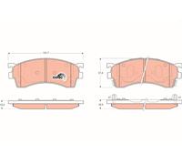 TRW GDB3209 Kit pastiglie freno, Freno a disco per FORD ASIA & OCEANIA,FORD AUST