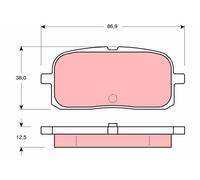 TRW GDB3225 Kit pastiglie freno, Freno a disco per TOYOTA