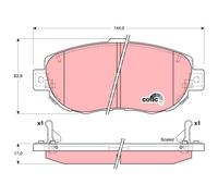 TRW GDB3235 KIT PASTIGLIE FRENO, FRENO A DISCO
