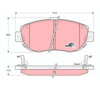 TRW GDB3235 Kit pastiglie freno, Freno a disco per LEXUS,TOYOTA
