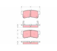 TRW GDB3258 Kit pastiglie freno, Freno a disco per HYUNDAI