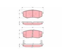 TRW GDB3260 Kit pastiglie freno, Freno a disco per HYUNDAI,KIA,MITSUBISHI