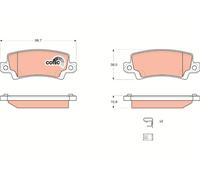 TRW GDB3289 Kit pastiglie freno, Freno a disco per TOYOTA