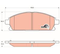 TRW GDB3293 Kit pastiglie freni Anteriore per NISSAN X-TRAIL (T30)