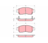 TRW GDB3300 Kit pastiglie freno, Freno a disco per TOYOTA