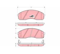 TRW GDB3301 Kit pastiglie freno, Freno a disco per KIA