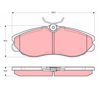 TRW GDB3313 Kit pastiglie freno, Freno a disco per NISSAN