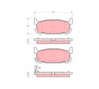 Set di pastiglie freno TRW GDB3318, posteriore