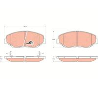 TRW GDB3325 KIT PASTIGLIE FRENO, FRENO A DISCO