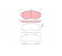 TRW GDB3326 Pastiglie Freno Ceppi Freno Frontale per Mazda