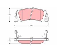 TRW GDB3329 Kit pastiglie freno, Freno a disco per TOYOTA