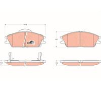 KIT PASTIGLIE FRENO ANT TRW HYUNDAI CLICK 1.4 i 71KW 05>10 GDB3331
